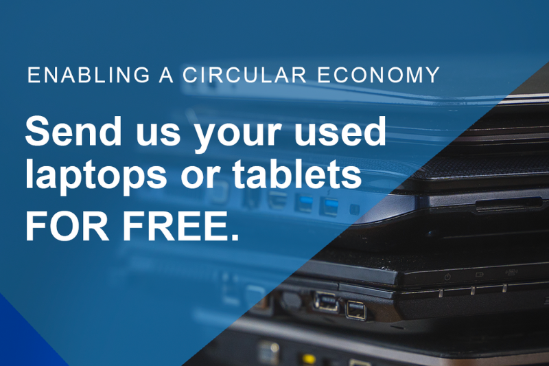 Send us your used laptops or tablets for free